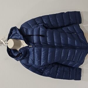 Calvin Klein Blue Packable Lightweight Premium Down Jacket Size L